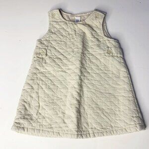 Vintage Gap Cream Sleeveless Quilted Dress